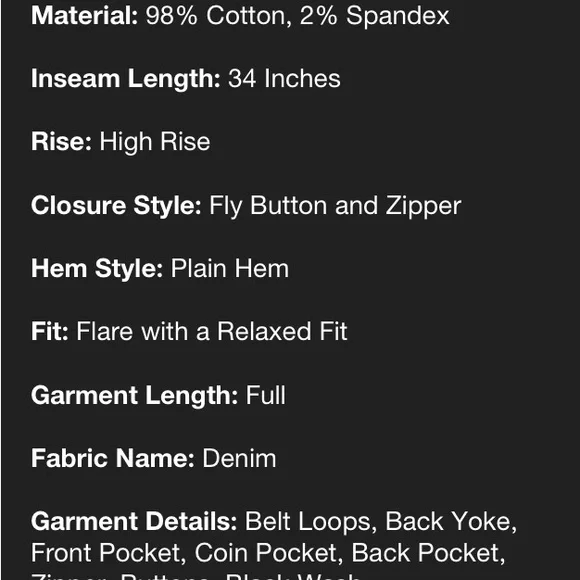 NWT Universal Thread High Rise Flare Jeans size 8 - Picture 6 of 8